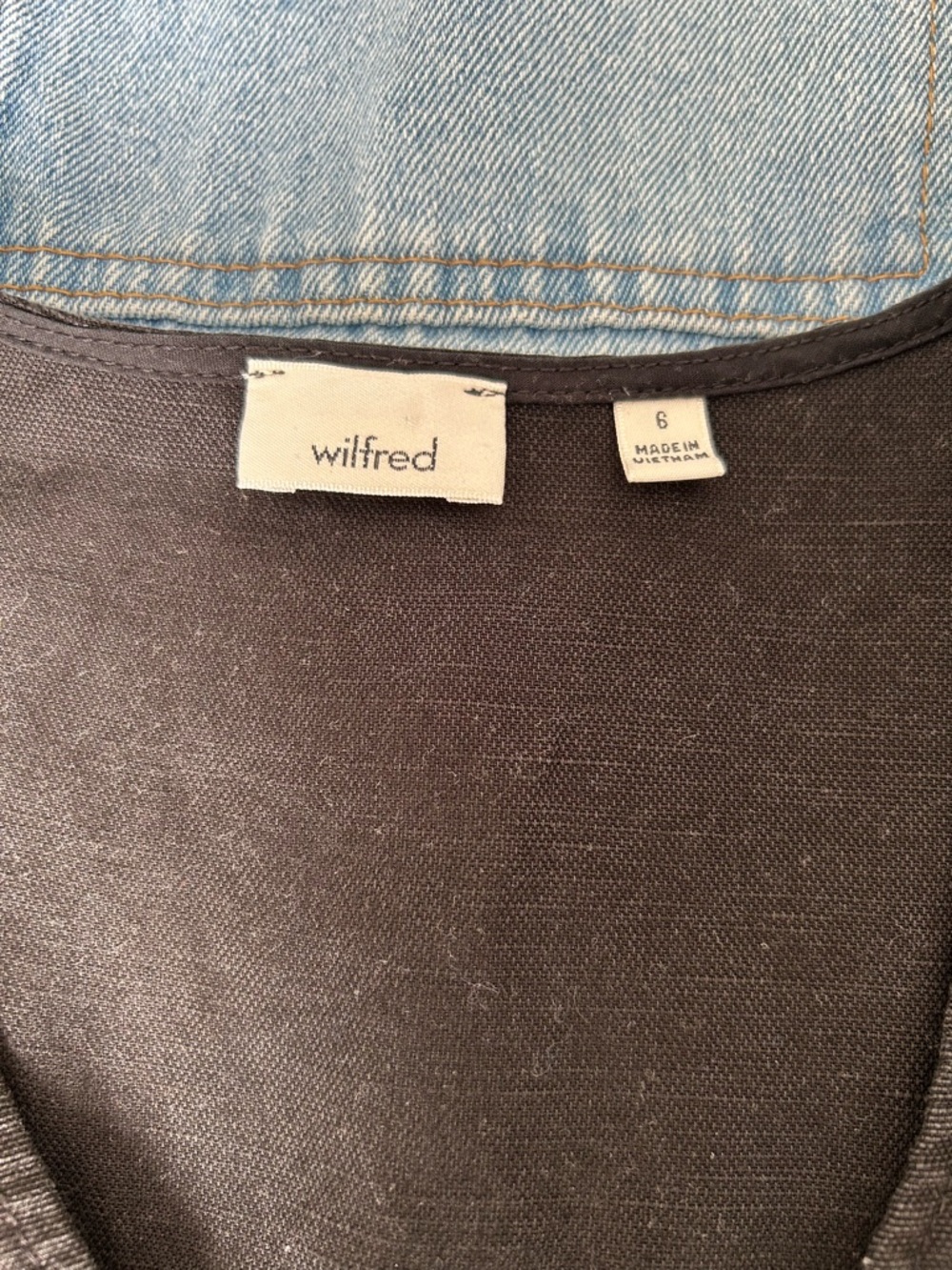 Wilfred Black Wide-Leg linen Jumpsuit with Wrap Top - Picture 5 of 5